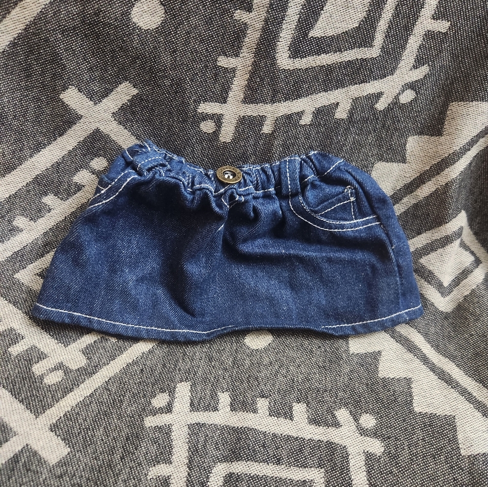 Build-A-Bear Workshop BABW Vintage Blue Denim Jean Skirt